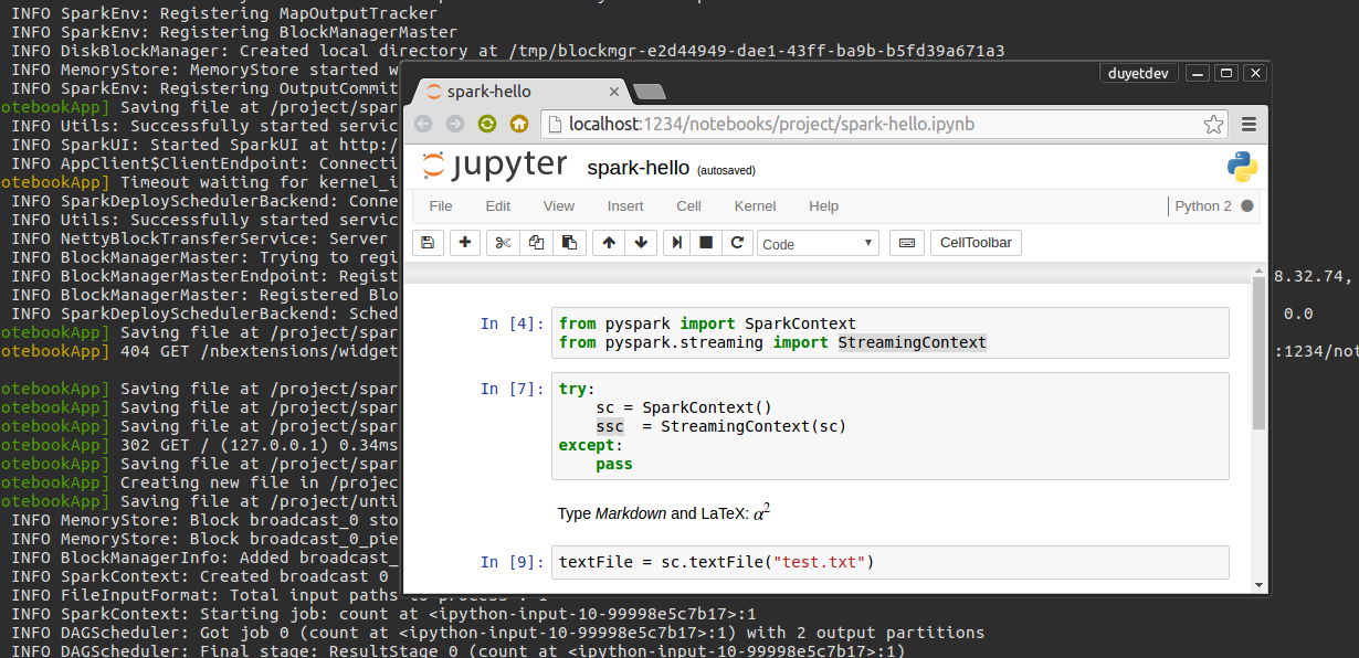 Chạy Apache Spark với Jupyter Notebook