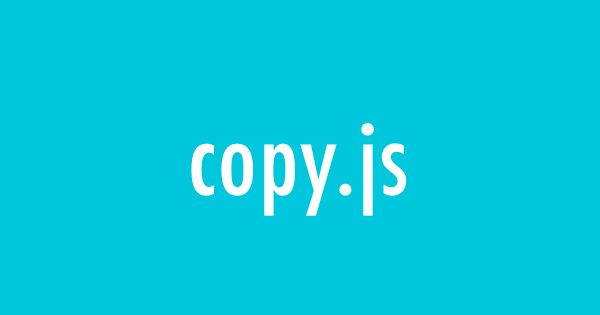 copy.js - simple copy text to clipboard in the browser