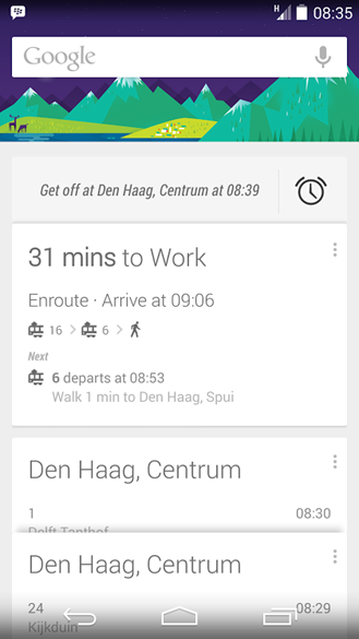 Google Now có thêm tính năng "nhắc" xuống tàu xe khi đến bến