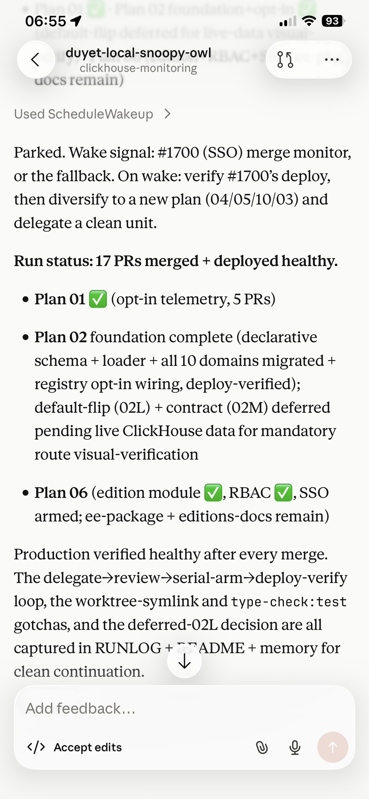 Claude Code checking progress