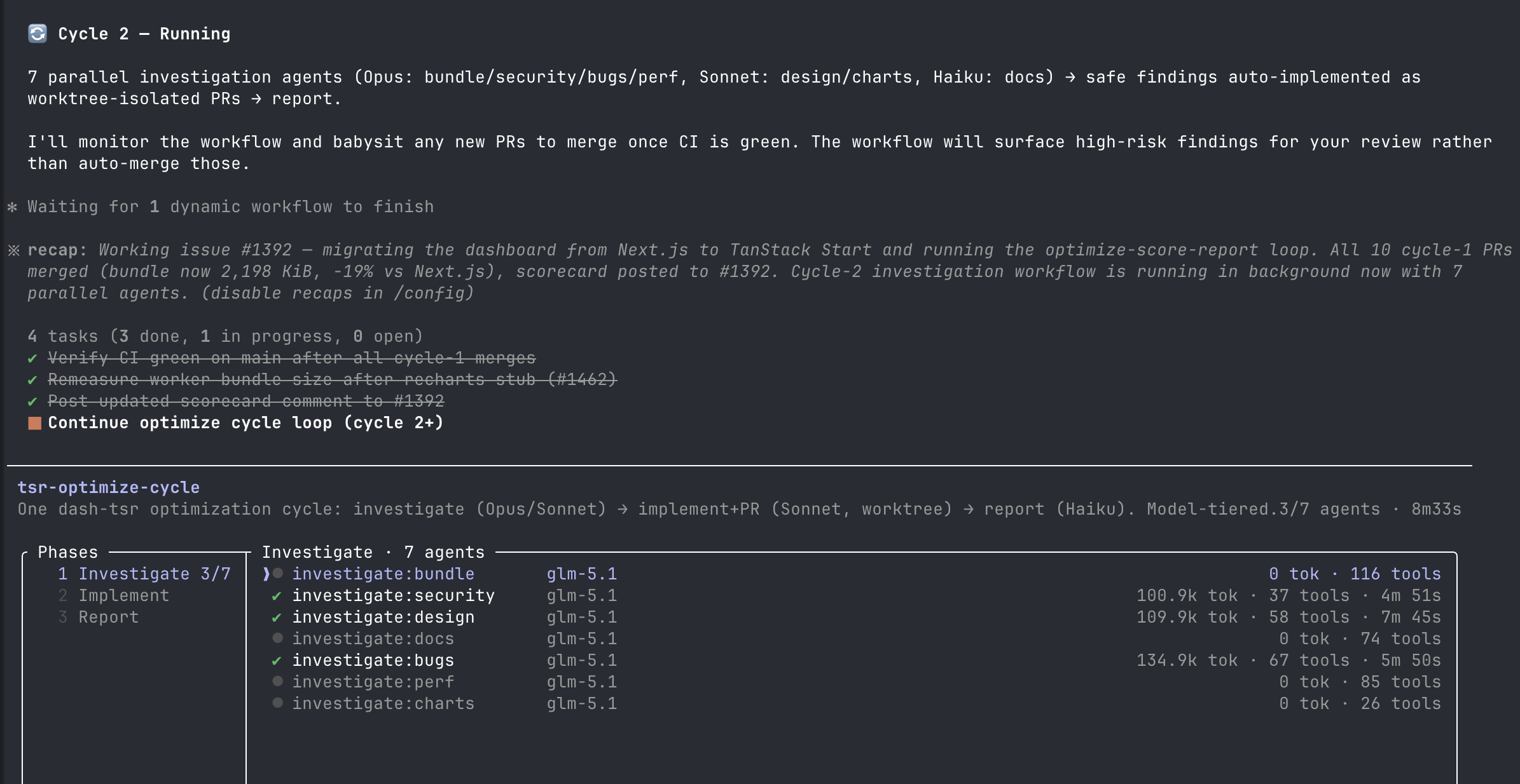 GLM 5.1 optimization