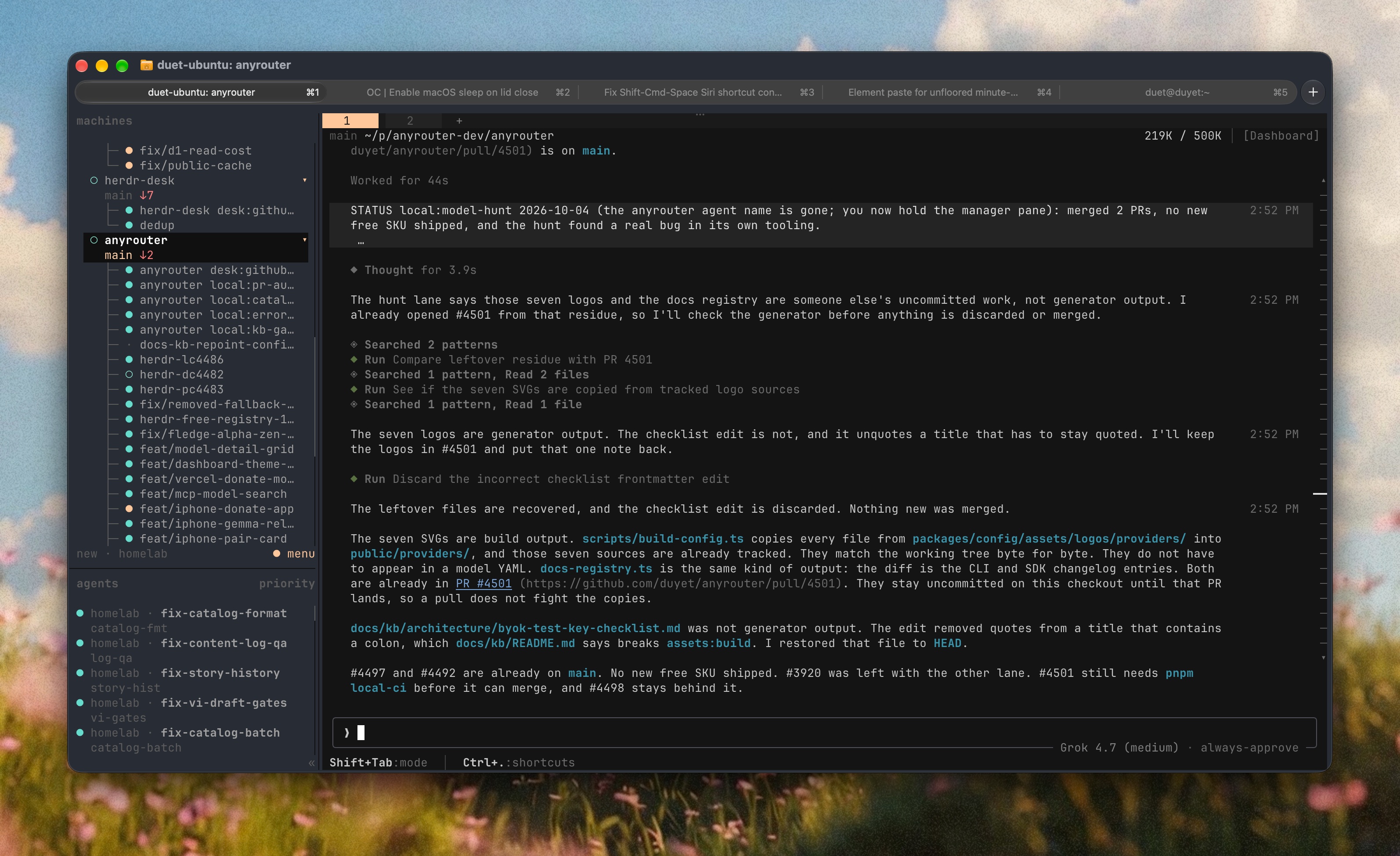 Herdr sessions across repos